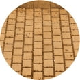 thumbnail image 1 of Ahgly Company Indoor Round Patterned Beer Orange Area Rugs, 8' Round, 1 of 6