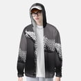 thumbnail image 2 of Daiia Monochrome Leopard Horse UPF 50+ Sun Protection Hoodie Jacket Lightweight Long Sleeve Sun Shirt for Women Men with Pocket Hiking Outdoor-X-Large, 2 of 7
