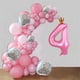 thumbnail image 5 of Globo hzqruqh, corona rosa, número 4, 40 cm, lámina de mylar, helio, 5 of 8