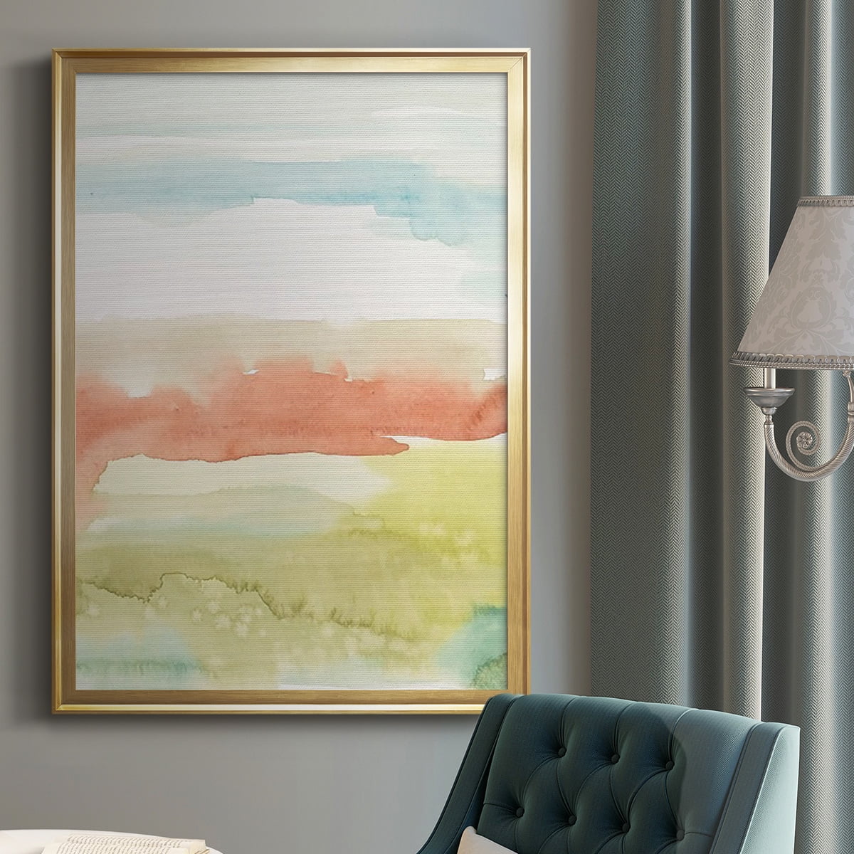 Blushing Sunrise II Premium Framed Print, in Gold, Black, or Silver - Ready to Hang