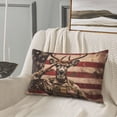thumbnail image 6 of Binfone Patriotic Deer Soldier Salute Standard Size Pillowcase, Long Staple Pure Cotton Envelope Closure Pillow Cover (Pillow core not included),20"x30", 6 of 7