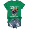 thumbnail image 4 of Linfrsh Patriotic Shirts for Women America 250th Anniversary Shirt, 1776–2026 USA T-Shirt, 250 Years of America Shirt, Patriotic American Flag Tees(Green,3XL), 4 of 8