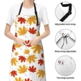 thumbnail image 6 of Naloa Maple Leaf Apron Kitchen Aprons with Pockets for Women Men Chef, 6 of 8