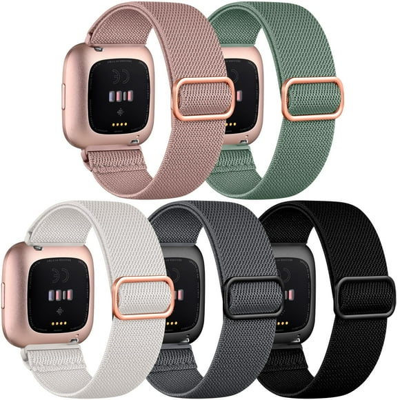 Correa deportiva de nailon para Fitbit Versa 2 de DaQin, paquete de 5
