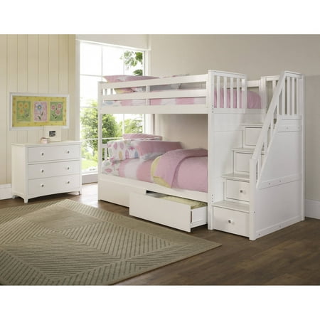 Hilale Furniture Barrett Stair Bunk Bed With Storage Drawers Multiple Colors Hilale Furniture Barrett Stair Bunk Bed With Storage Drawers Multiple Colors