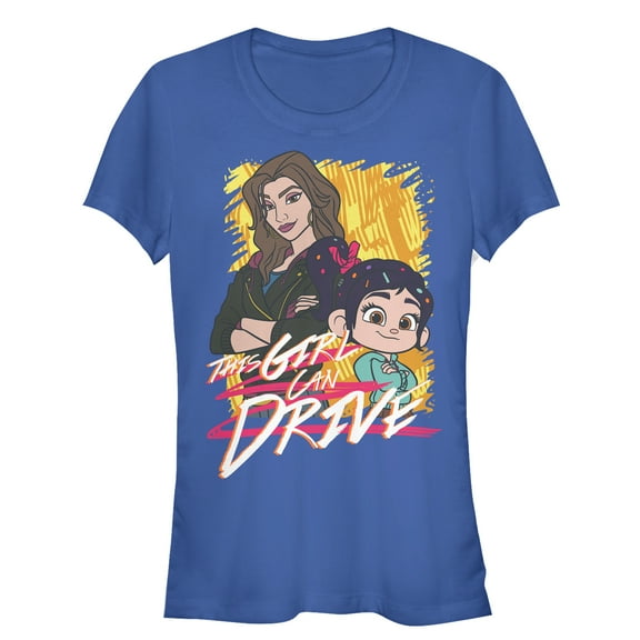 Junior's Ralph Breaks the Internet Girl Can Drive Graphic Tee Royal Blue X Large