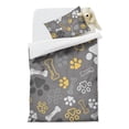 thumbnail image 2 of Dog Paw and Bone Duvet Cover and Pillowcase Set for Single Bedding, Bedroom Accessories for Kids Teens, 2 of 5