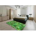 thumbnail image 4 of Ahgly Company Indoor Round Patterned Neon Green Area Rugs, 6' Round, 4 of 6