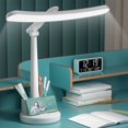 thumbnail image 1 of Lámpara de escritorio LED con 3 temperaturas de color y atenuación infinita, puerto de carga USB, diseño curvo plegable para estudiantes y lectura, luz de mesa ajustable de 12 W con soporte para, 1 of 6