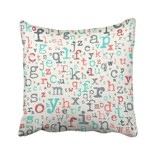 Funda de almohada ABPHQTO 40x40 cm Con Letras Del Alfabeto coloridas