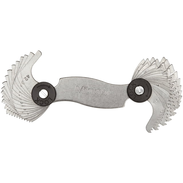 Calibrador de Paso de Rosca Mitutoyo 188-111 4-42 TPI 30 Láminas