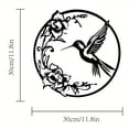 thumbnail image 3 of Decoración De Pared Metálica Con Colibrí Y Flores Pájaro Escultura Metálica De Colibrí Para Decorar La Pared, Para Colgar En El Salón, 3 of 8