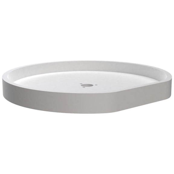 Rev-A-Shelf 6271-20-52 Classic 20" Polymer D Shaped Lazy Susan Shelf  - White
