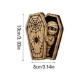 thumbnail image 3 of Halloween Tiered Tray Decor Spooky Wooden Mummy Coffin Figurine for Home Party Display Gothic Halloween Decor for Shelves Tabletops Holiday Gifting, 3 of 6