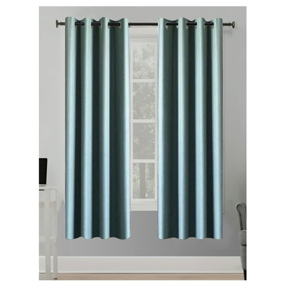 Better Homes & Gardens Solid Herringbone Blackout Curtain Panel, 1 Panel, Blue, 50" W x 84” L