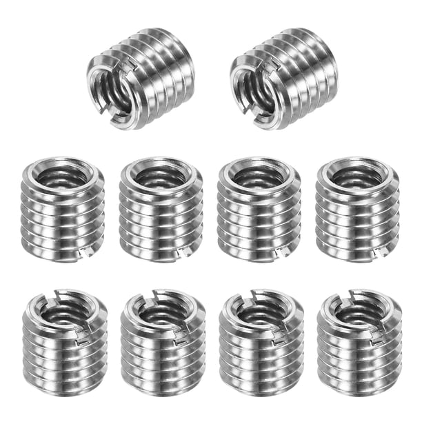 Uxcell 10-Pcs Adaptadores de Rosca Tuerca Reductora M12x1.75 Macho a M8x1.25 Hembra 12mm