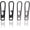 Black+Silver, variant on VIPERADE VAT1 Heavy Duty Titanium Zipper Pulls Replacement, Universal Zipper Pull Tab Repair Kit for Jackets, Coats, Suitcases, Luggage, Backpacks, Handbags and EDC Pouches