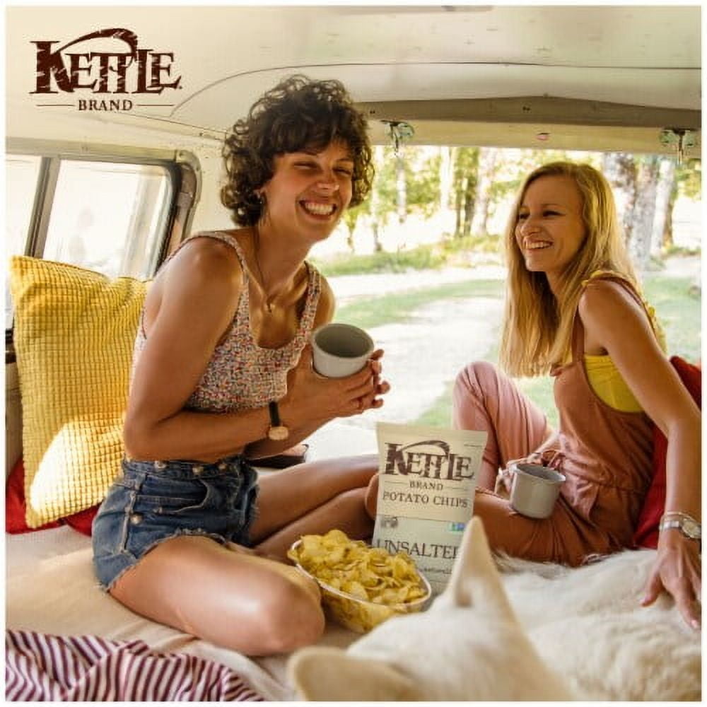 2X - Kettle Brand Potato Chips Unsalted Kettle Chips-7.5 oz