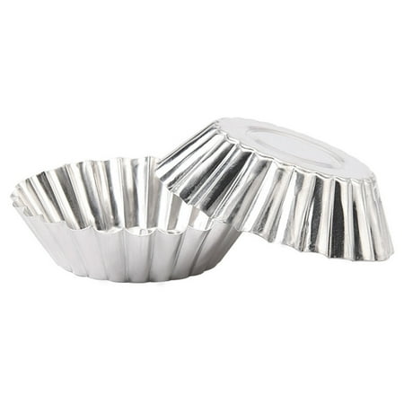 

Etereauty 30pcs Chrysanthemum Shape Egg Tart Mold Tinplate Muffin Baking Cup Reusable Tartlet Molds