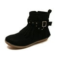 thumbnail image 2 of Fringe Studded Suede Flat Boots, 2 of 2