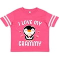 thumbnail image 3 of Inktastic I Love My Grammy with Cute Penguin and Hearts Girls Toddler T-Shirt, 3 of 5