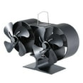 thumbnail image 1 of Ventilateur de Poêle à Bois à Double Tête à 8 Lames, Mini Cheminée, Souffleur d'Air, 1 of 8
