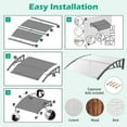 thumbnail image 4 of YYAo Sunshade Shelter,Patio Awning, 48 x 40 Inch Outdoor Front Door Window Awning Door Canopy Exterior-Gray, 4 of 6