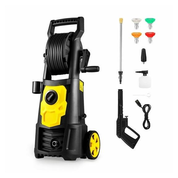 Electric Pressure Washer 2000 PSI 1.76 GPM Power Washer with 30ft Hose, 5 Nozzles, Foam Cannon - Portable for Patio, Car, Driveway Cleaning