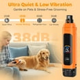 thumbnail image 3 of LAKWAR Dog Nail Grinder,6-Speed Pet Nail Grinder W/Light Quiet Rechargeable Electric Dog Nail Trimmer Painless Paws Grooming & Smoothing Tool for Large Medium Small Dogs(Orange), 3 of 9