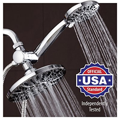 AquaDance 7 Premium High Pressure 3-way Rainfall Shower Combo Combines the Best of Both Worlds - Enjoy Luxurious 6-Setting Rain Showerhead and 6-setting Hand Held Shower Separately or (Best Bathroom Shower Fixtures)