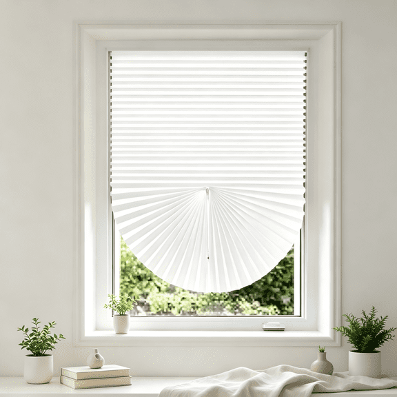 Cordless Self Adhesive Pleated Paper Blinds, No Drill Temporary Window Shades, Cut-to-Size Stick On Blinds for Home, Bedroom, Kitchen & Nursery