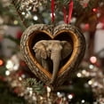 thumbnail image 5 of Cozy Forest Animal Christmas Ornament for Holiday Party Decor Heart-Shaped Tree Hole Forest Animal Ornaments 2D Acrylic Forest Christmas Ornament Woodland Creature Ornaments for Xmas Tree, 5 of 7