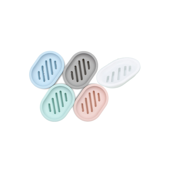 Multi-Color 5-Pack Soap Case With Drain Holder For Efficient Bathroom Use