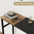 thumbnail image 4 of FOLDLIFE Console Table， Wooden Sofa Side Table Entryway Table ， Storage Shelves for Living Room, Black & Brown, 4 of 7