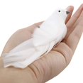 thumbnail image 3 of Pebbuoy 12Pcs Artificial Doves Figures, Artificial Birds Craft Birds Fake Birds Feather Foam Pigeons with Clips, Christmas and Wedding Decorations, 3 of 7