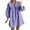 Purple, variant on Ahuyic Summer Plus Size Dress For Women, Womens Short Sleeve Collared Casual Dress, Womens 3/4 Puff Sleeve Plaid Mini Dress Lapel Doll Collar Loose Dress