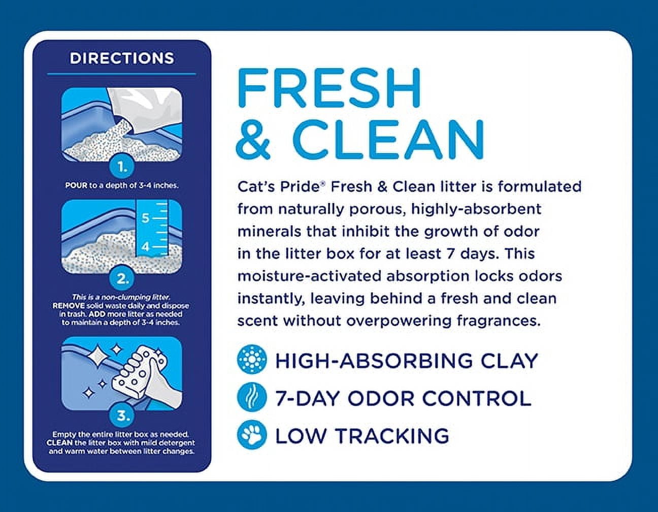 Cat's Pride Fresh & Clean Scented Non-Clumping Cat Litter, 20-Pound Bag