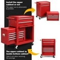 thumbnail image 2 of 6-Drawers Rolling Tool Chest Cabinet High Capacity Tool Storage Cabinet with Wheels and Locking System, Removable Toolbox Organizer with Sliding Drawers(6 Drawers - Red), 2 of 9