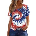 thumbnail image 2 of Fiudx Camisas para Mujer Blusa de Manga Corta a La Moda para Mujer, Camiseta Estampada, Top Informal, 2 of 5