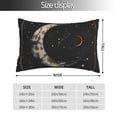 thumbnail image 2 of Fuzoiu Abstract Starry Sky Moon Print Pillow Case with Hidden Zipper,Pillow Covers,Soft and Comfortable Pillowcase-16"x24", 2 of 6