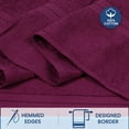 thumbnail image 7 of Casa Lino 8Pc Premium Bath Towel Set (2 Bath Towels, 4 Washcloths, 2 Hand Towels) - 100% Cotton, 400GSM & Ultra Absorbent (Prune), 7 of 7