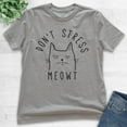 thumbnail image 2 of Kids Don't Stress Meowt Shirt Cat Shirt, Youth Kids Boy Girl T-Shirt, Funny Cat Shirt, Clever Cool Cat Shirt, Dark Heather Gray, Medium, 2 of 4