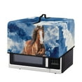 thumbnail image 7 of TSOVTHRID Watercolor Horse Blue Print Microwave Dust Cover Stain-Resistant Microwave Oven Grill Cover Dustproof Kitchen Machine Covers Case Protections for Toaster Oven, 18.25"W x 14.5"D x 11"H, S, 7 of 7