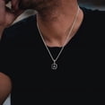 thumbnail image 4 of Collares con inicial de A-Z cuadrado para hombre, colgante geométrico de acero inoxidable con caja, Collar de cadena de cuerda, joyería de regalo, 4 of 4