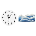 thumbnail image 1 of Reloj De Pared Con Bailarina Y Alfombra Oceánica Para Cocina, Oficina, Decoración Del Hogar, Regalo, Alfombra Antideslizante, Guardería, Dormitorio, Sala De Juegos, 1 of 8