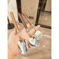 thumbnail image 3 of Set of 4-7.59-Inch Soup Spoons with Wood Handles - 304 Stainless Steel Round Dinner Spoons - Mirror Polish Flatware for Home Kitchen (Soup spoon-Polished), 3 of 7