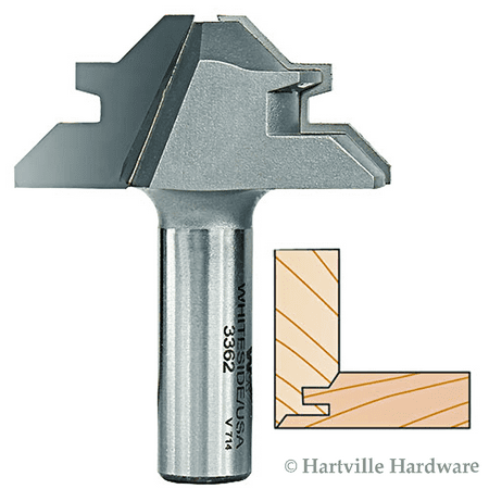 

Whiteside Router Bits 3362 45 Degree Lock Miter 2LD 1/2 to 3/4CL 1/2SH 2FL