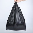 thumbnail image 4 of 50 Uds. Bolsas de plástico negras para supermercado, frutas y verduras, bolsa de almacenamiento para compras con asa, bolsa de regalo para dulces, bolsa de basura limpia para cocina, 4 of 4