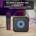 thumbnail image 2 of Usloyux Microphone Portable Speaker Up To 65% Off, Wireless Microphone For Home Audio Karaoke Machine, Bluetooth 5.3 Rechargeable Pa System Stage Subwoofer, Portable Microphone Speaker, Black, 2 of 5