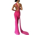 thumbnail image 4 of Mialoley Robe Longue pour Femmes, Sans Manches Col Halter Ajustée Robe Cocktail Robe d'Été pour Fête, 4 of 4